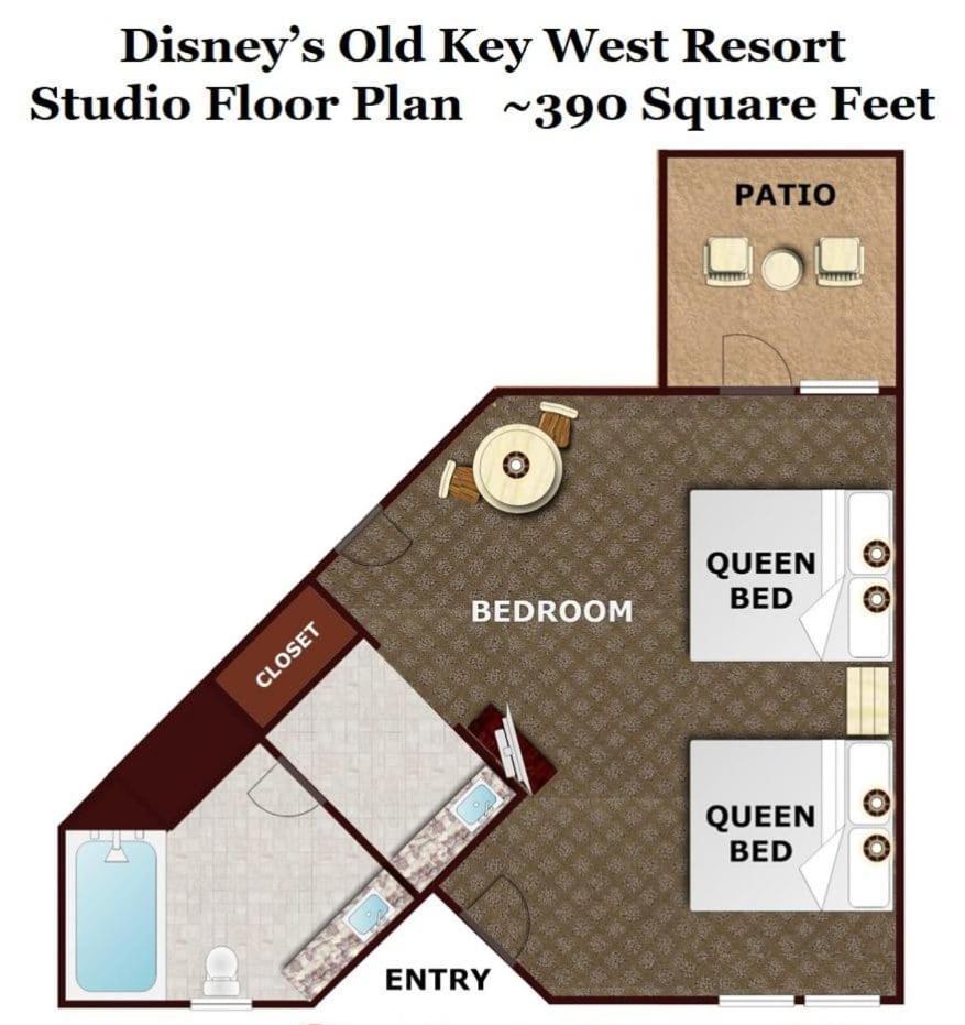 Disney'S Key West Resort Studio Room Sleeps 4 Orlando Bagian luar foto